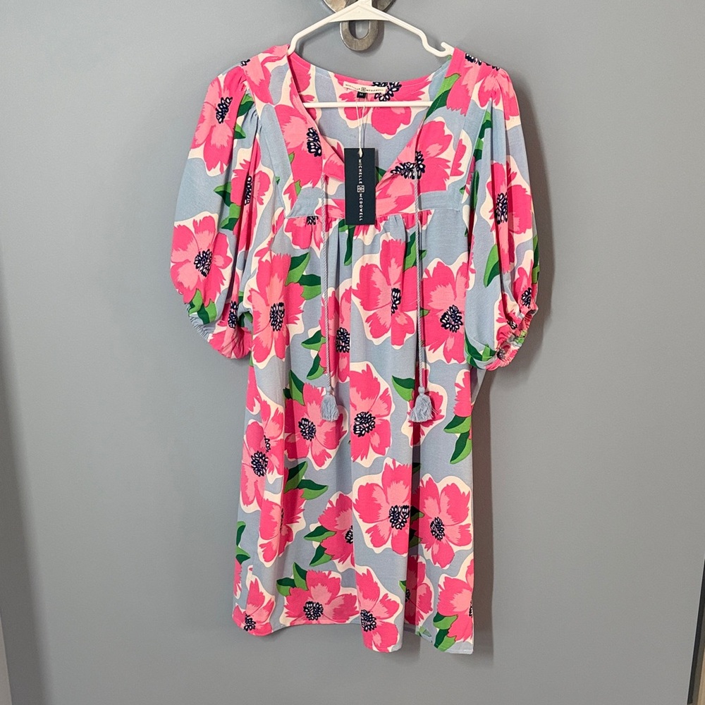 Floral Pink and Blue Dress